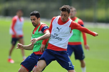 Ozil, Arsenal stars return to work, as Arteta misses session