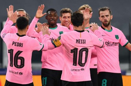 Barcelona down Juventus with goals from Messi, Dembele
