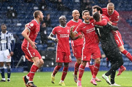 Liverpool goalkeeper Alisson grabs last-gasp winner at West Brom to keep top four hopes alive