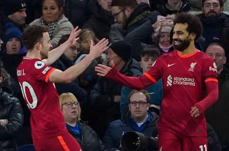 Mohamed Salah’s brace leads Liverpool past Everton in Merseyside rout