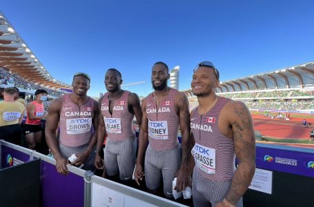 Canada wins gold in men’s 4x100m relay at World Athletics Championships