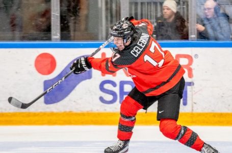 Beck scores twice, Celebrini ejected as Canada wins world junior hockey exhibition